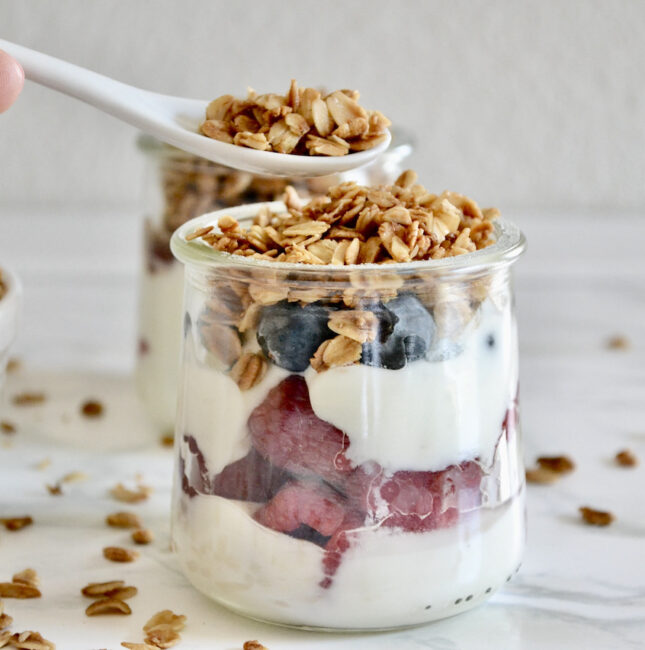 fruit and yogurt parfait