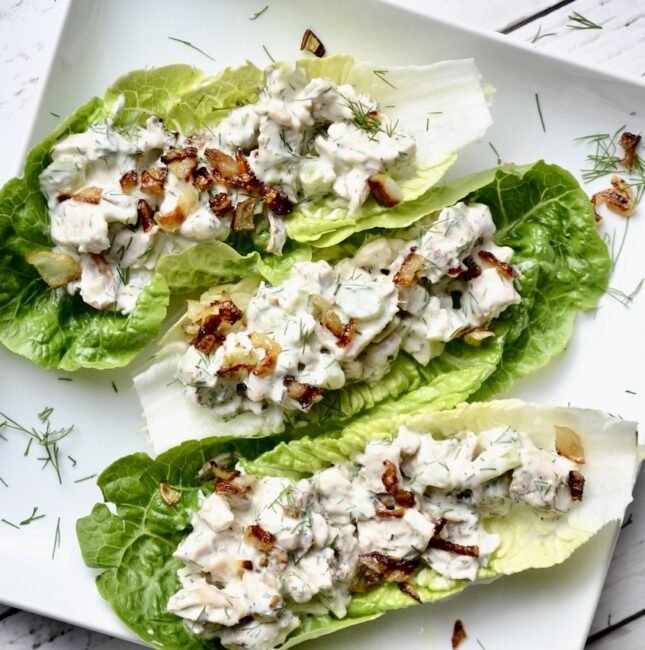 caramelized onion and dill chicken salad