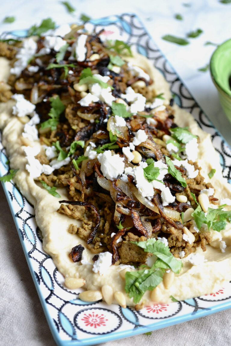 loaded hummus spiced beef