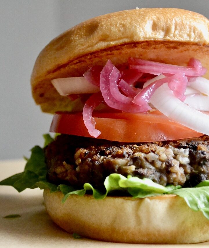 black bean and quinoa burger