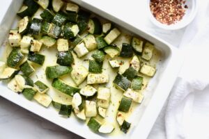 roasted zucchini in olive oil