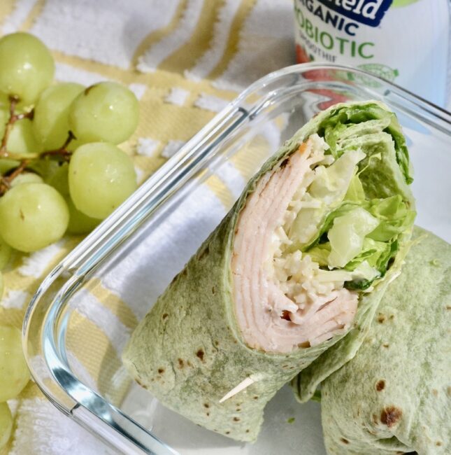 easy chicken caesar wrap