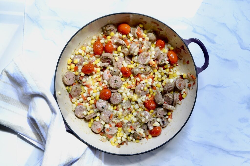 corn and sausage skillet