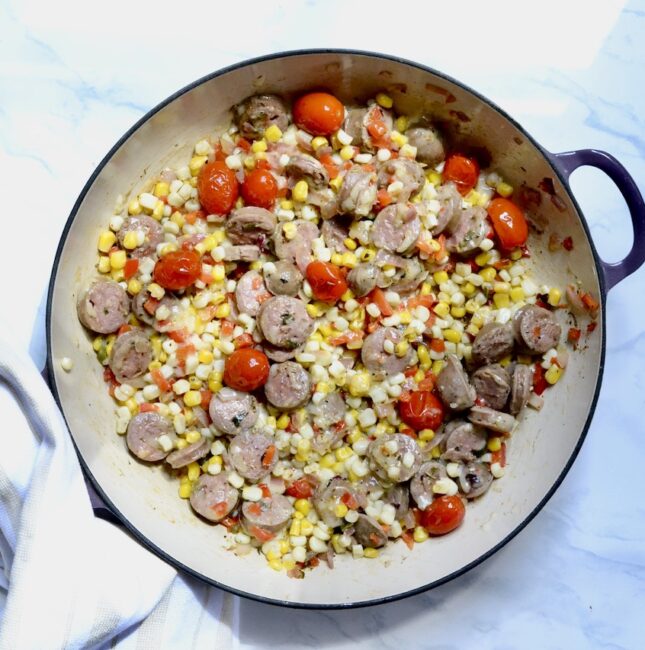 corn and sausage skillet
