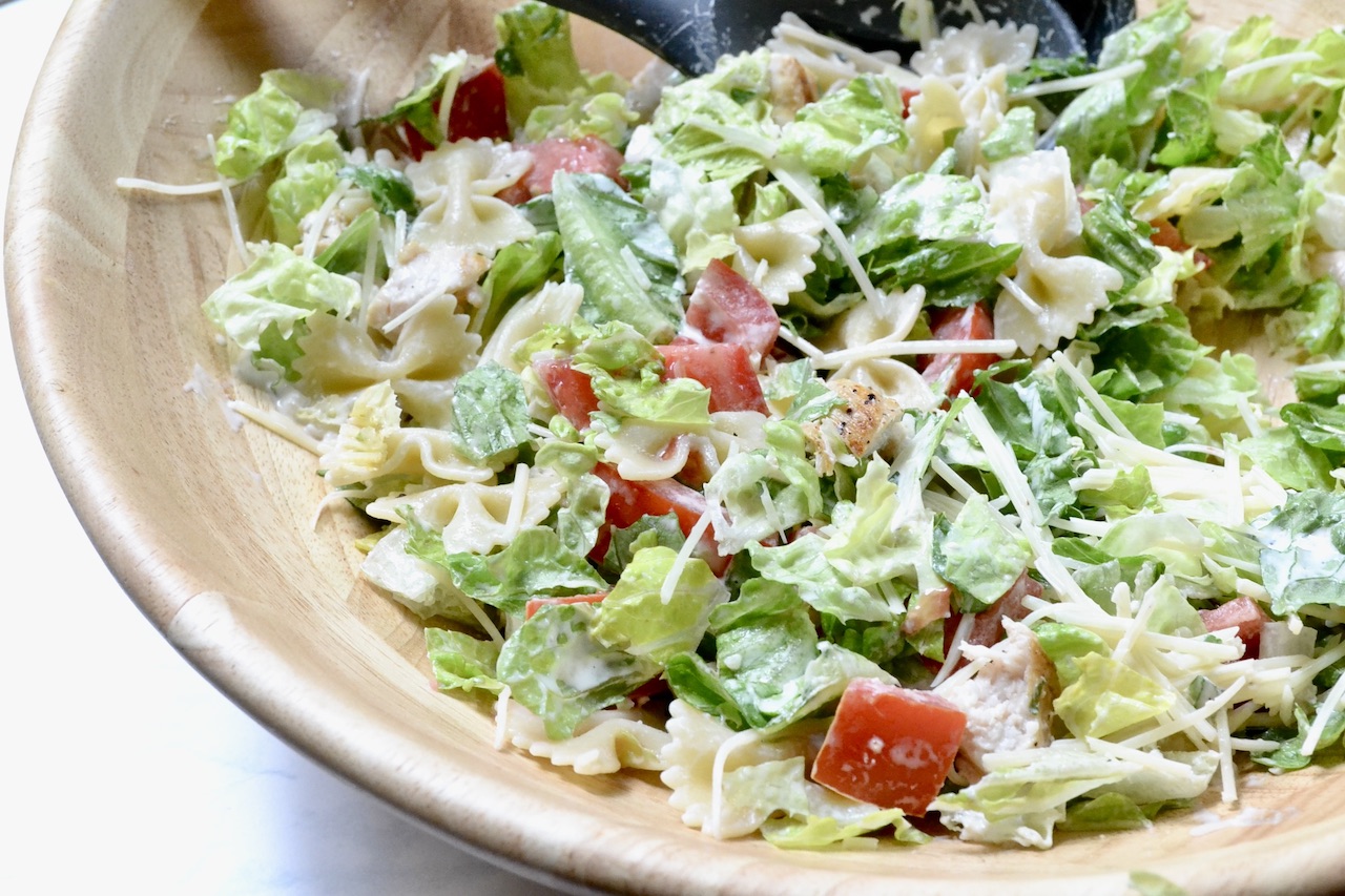 chicken caesar pasta salad