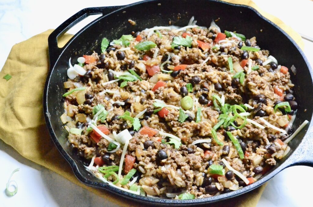 healthy one-pot taco skillet