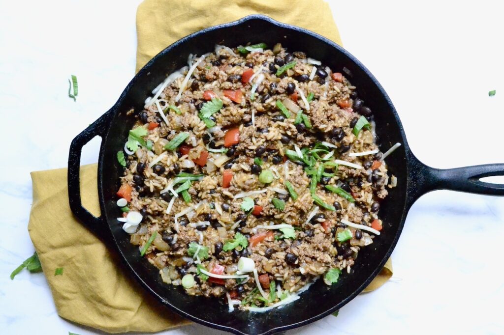 healthy one-pot taco skillet