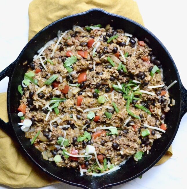 healthy one-pot taco skillet