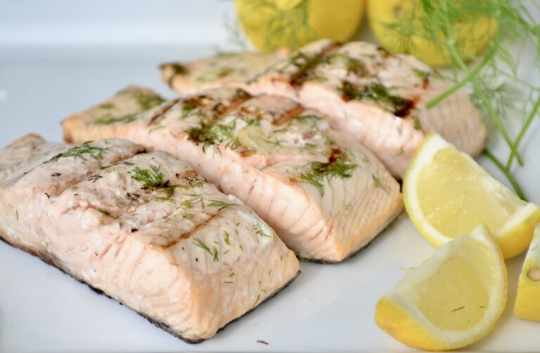 lemon and dill grilled salmon