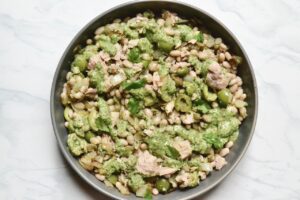 White Bean, Tuna, and Castelvetrano Olive Salad