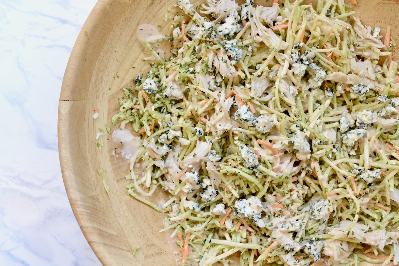 Buffalo Chicken Broccoli Slaw Salad