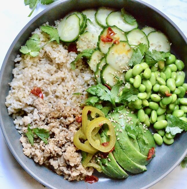 Green Asian-Inspired Chicken Bowl