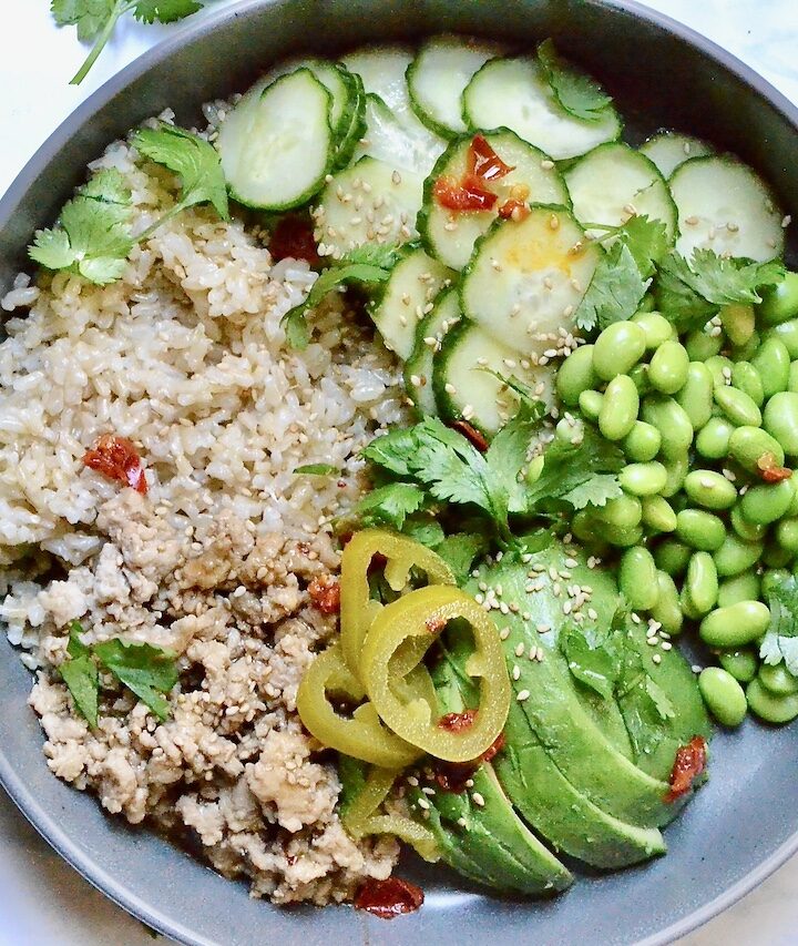 Green Asian-Inspired Chicken Bowl